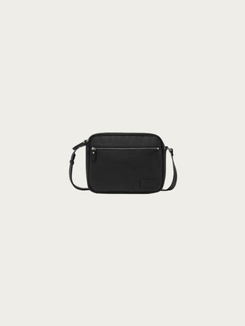 Pebbled Leather Shoulder Bag - Black