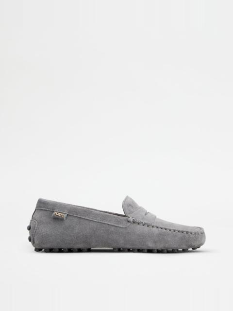 GOMMINO DRIVING SHOES IN SUEDE - GREY
