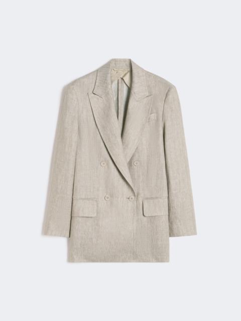 Olimpia Jacket in Chevron linen - BEIGE