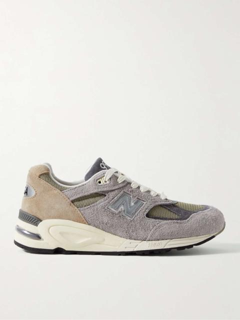 M990v2 Suede and Mesh Sneakers