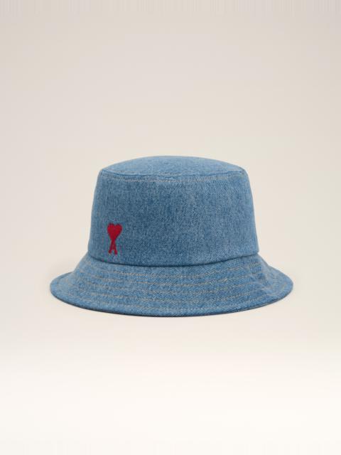 BLUE COTTON AMI DE COEUR EMBROIDERY BUCKET HAT