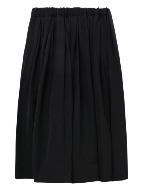 pleated midi skirt