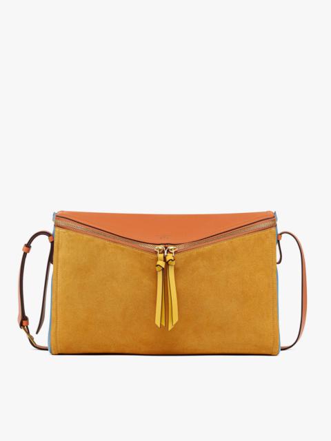 Diamant 3D Shoulder Bag in Suede and Calf Leather