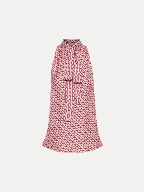 SMALL OSCAR CHAIN-LINK SLEEVELESS BLOUSE