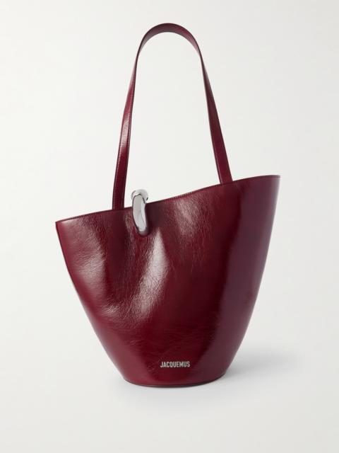 Le Bambola Moyen Embellished Crinkled-leather Bag