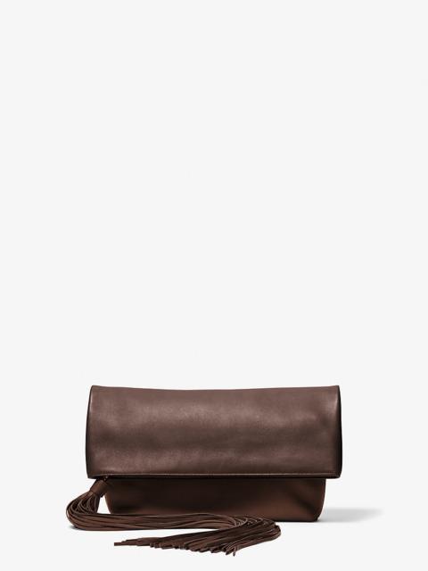 Thalitha Leather Foldover Clutch