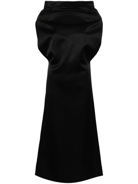 boat-neck silk dress