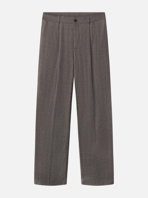 Wide Leg Flannel Trousers