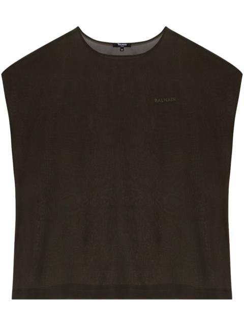 logo-embroidered T-shirt