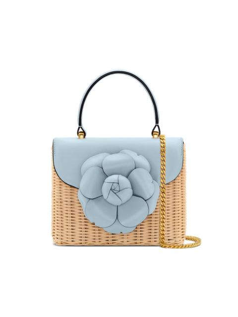 mini TRO flower-appliqué tote bag