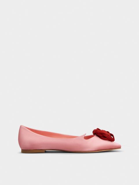 Rose Vivier Ballerinas in satin