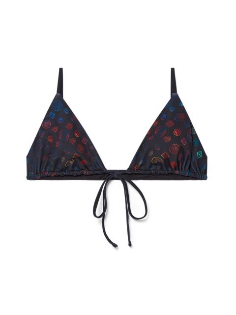 Monogram String Bikini Top