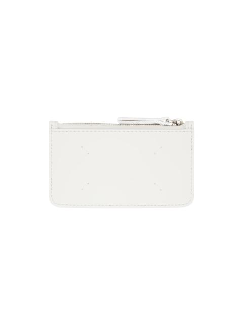 White Four Stitches Card Holder