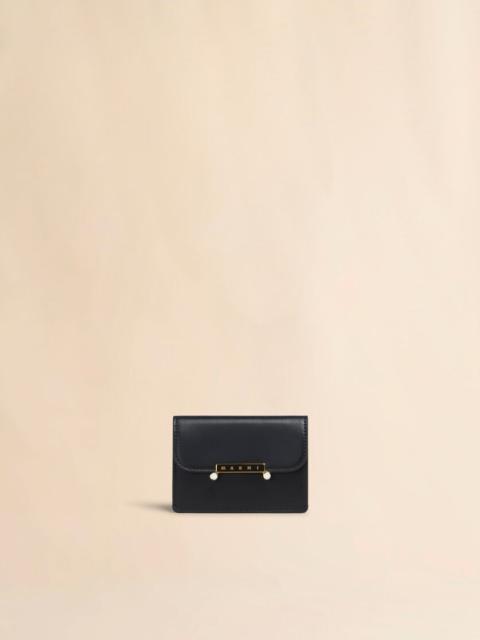 BLACK LEATHER ENVELOPE CARD HOLDER