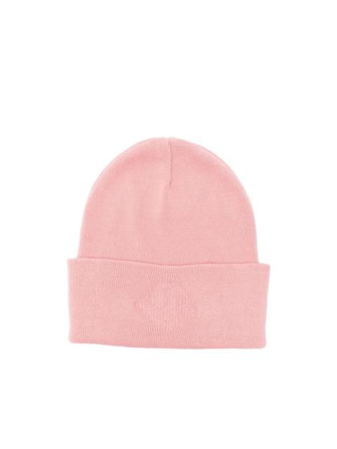embroidered cotton beanie hat
