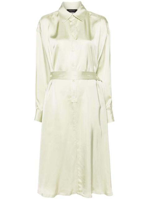 belted midi shirtdress