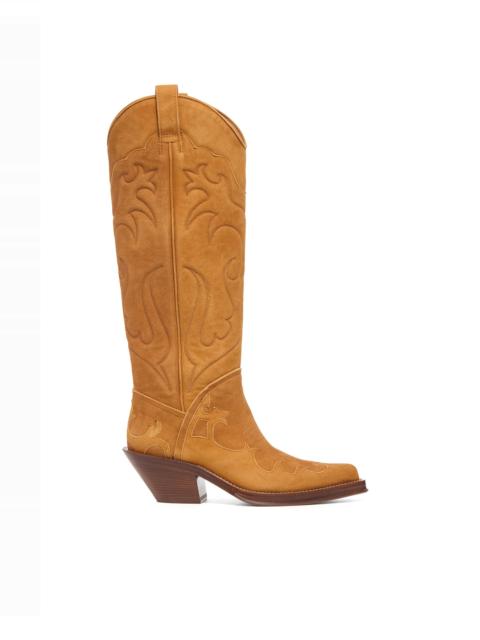 Capitana Cowboy Boot in Cashew Suede
