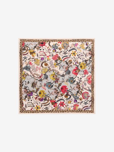 Silk scarf with Florentine Flowers print