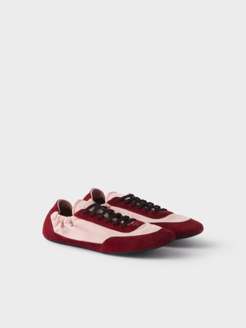 Collapse Re-Nylon and suede sneakers