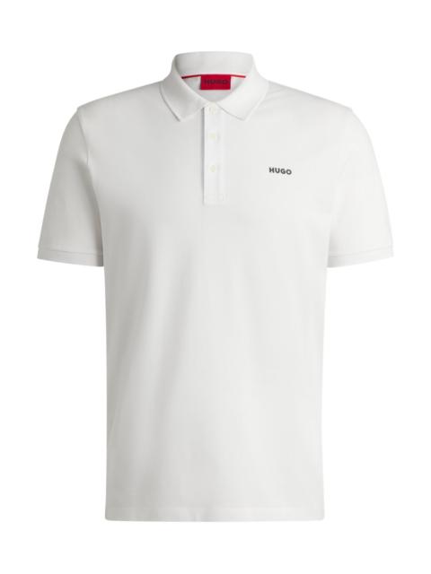 COTTON-PIQUÉ POLO SHIRT WITH LOGO PRINT