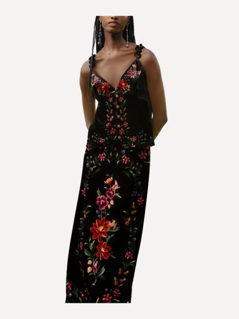 Black Belle Garden Scallop Sleeveless Top