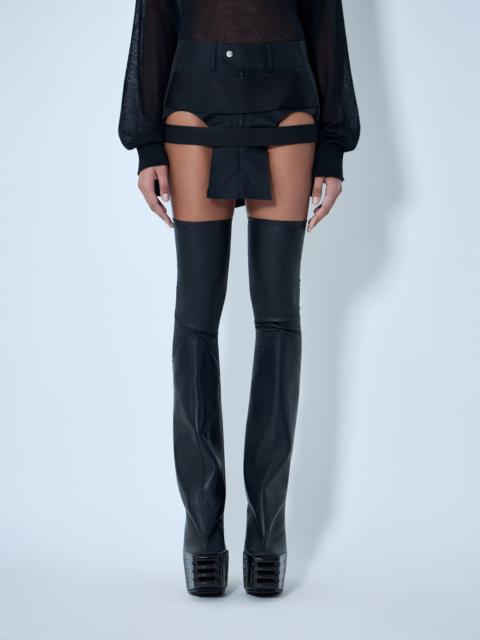 Layered Thigh-High Boot Ensemble