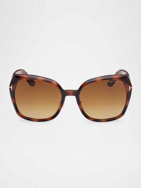 Plum Plastic Cat-Eye Sunglasses