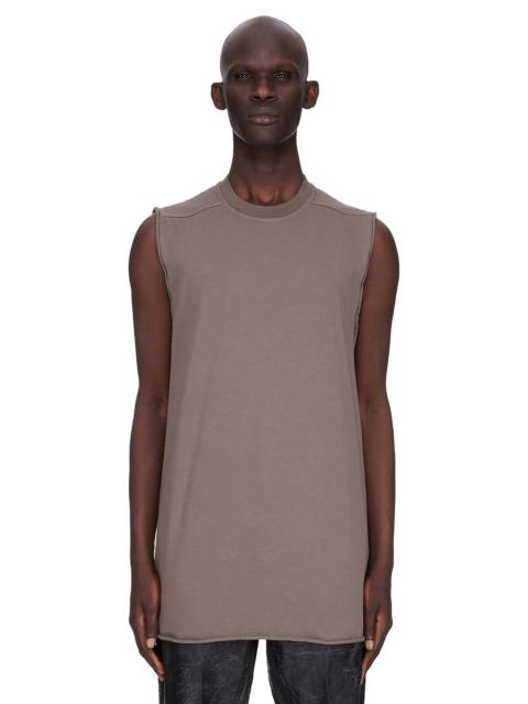 raw-edge sleeveless vest