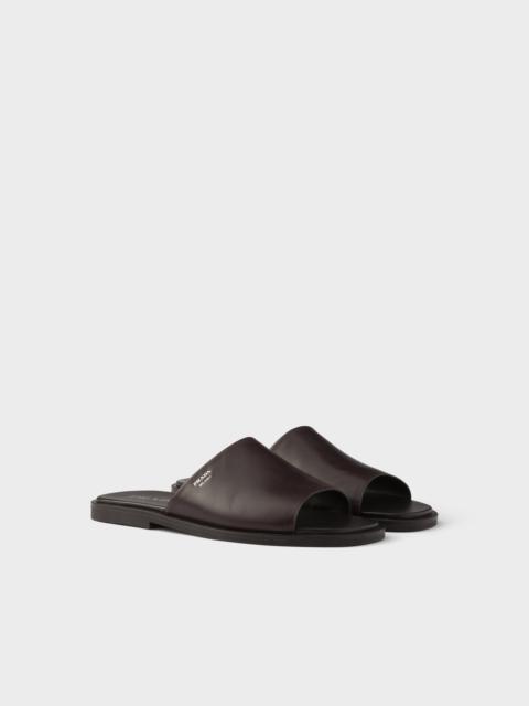 Leather slides