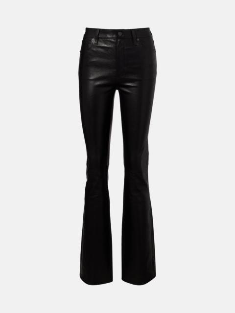 Reboot leather flared pants