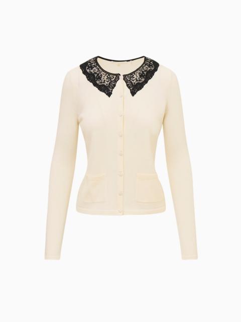 Lolani Wool Lace Collar Cardigan