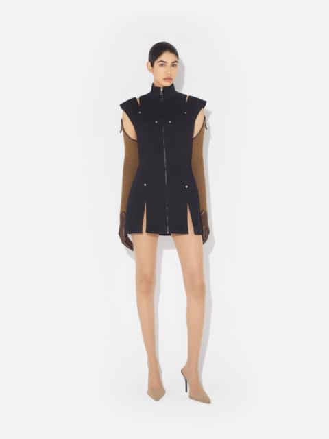 THE SHORT DENIM SLIT DRESS