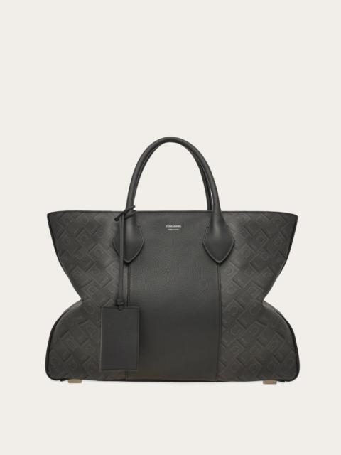 Bicolor tote bag (L)