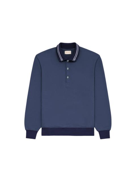 Aime Leon Dore Jacquard Collar Snap Pullover Navy