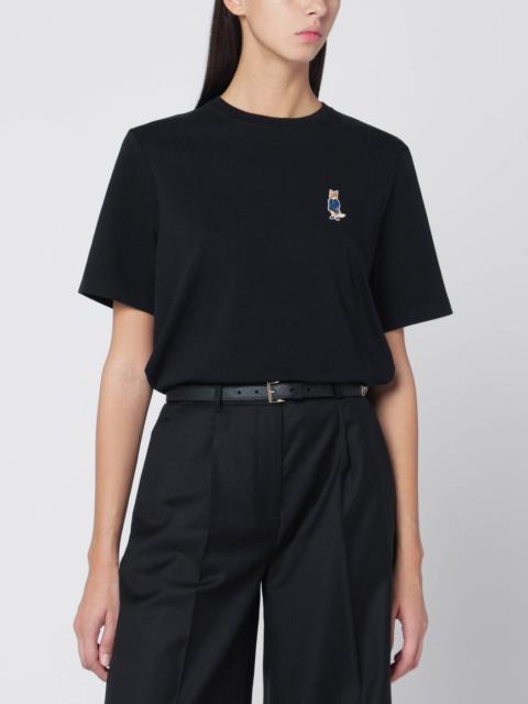 Black T-shirt with logo patch