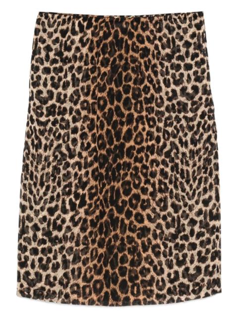 animal-print skirt
