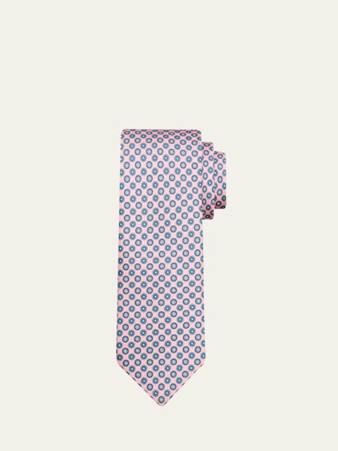 Men's Micro-Medallion Silk Tie
