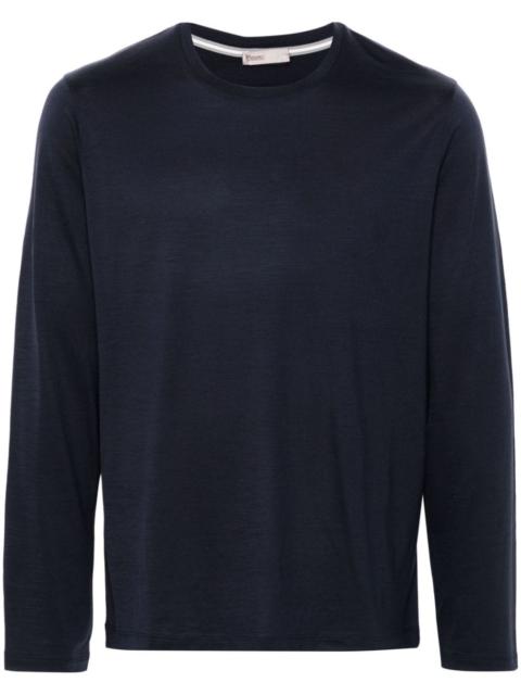 long-sleeve wool T-shirt