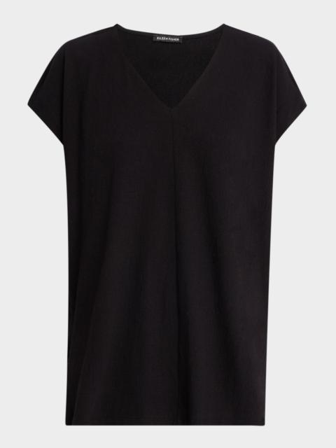 Crinkled Organic Cotton Jersey Tunic