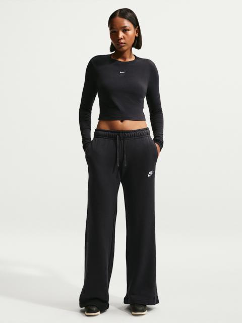 Nike Sportswear Club Fleece Women's Mid-Rise Wide-Leg Sweatpants