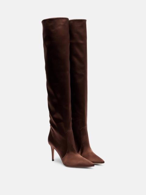 Hansen 85 satin over-the-knee boots