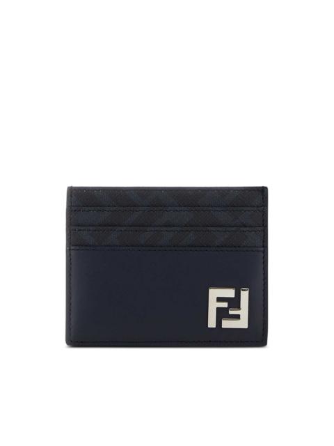 logo leather card holder