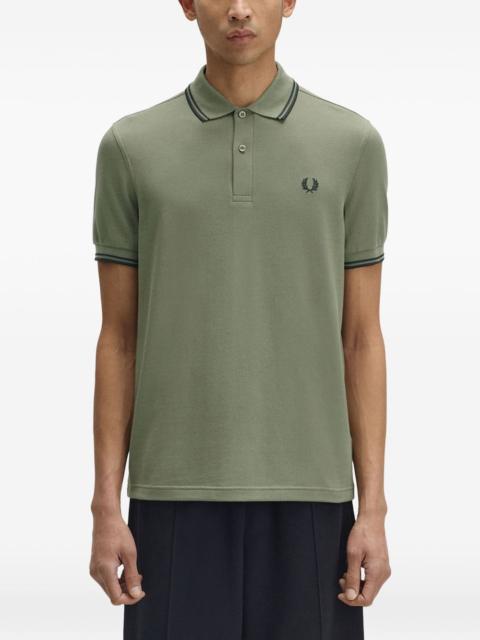 M3600 double broken-stitch hem polo shirt