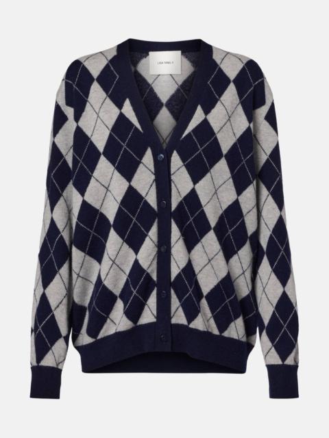 Raelyn argyle cashmere cardigan