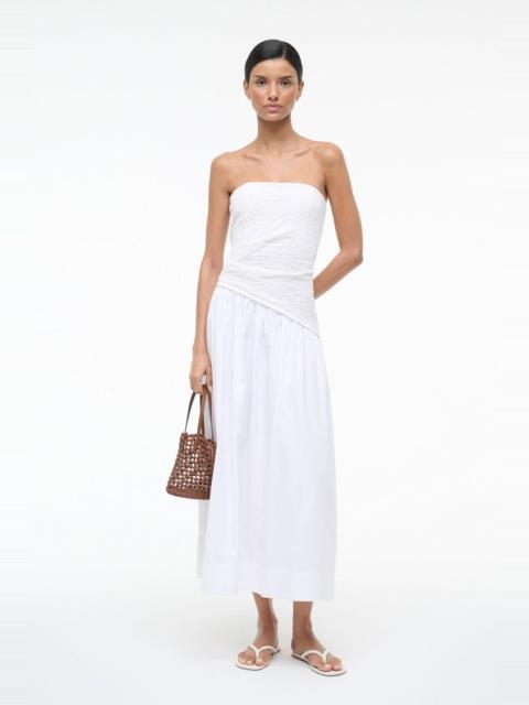 STAUD NIA DRESS WHITE