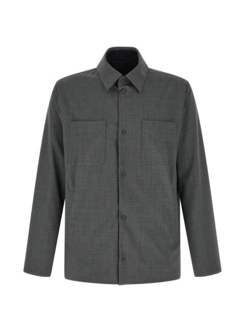 reversible patch-pocket overshirt