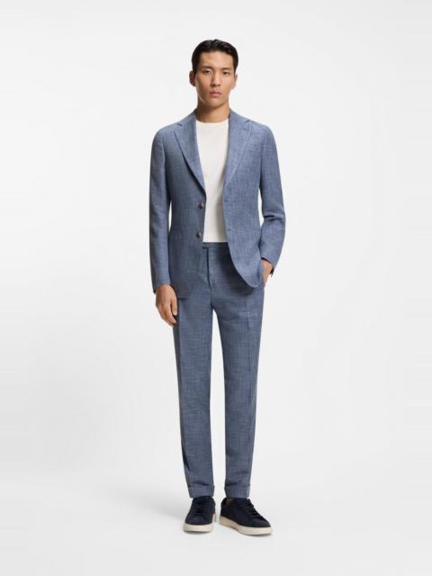 TWO-PIECE SLIM-FIT SUIT IN COTTON AND VIRGIN WOOL