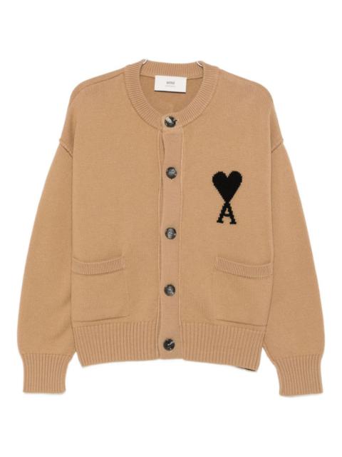 heart-logo buttoned cardigan