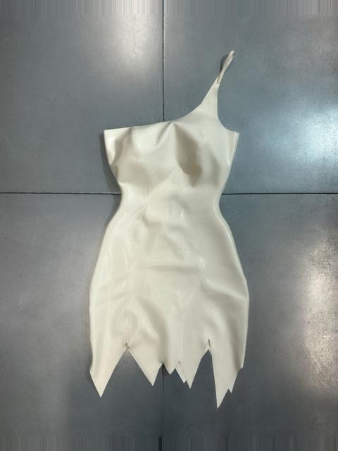 THE STONE AGE LATEX DRESS OFF WHITE