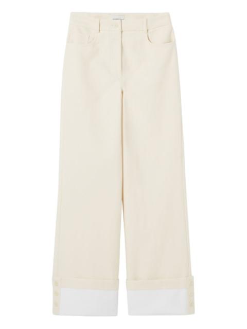 button-fastening trousers